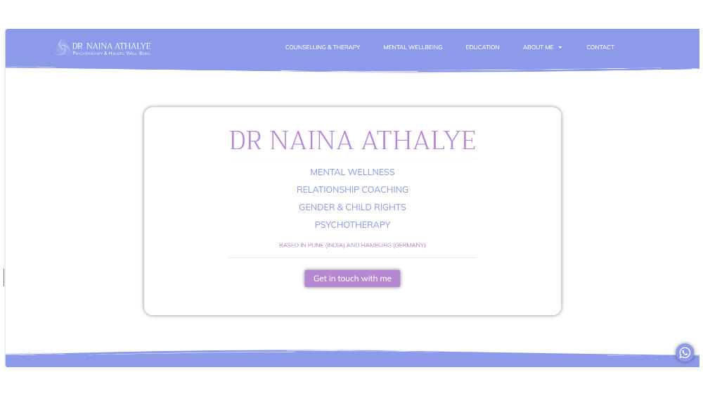 Screenshot Website Dr. Naina Athalye