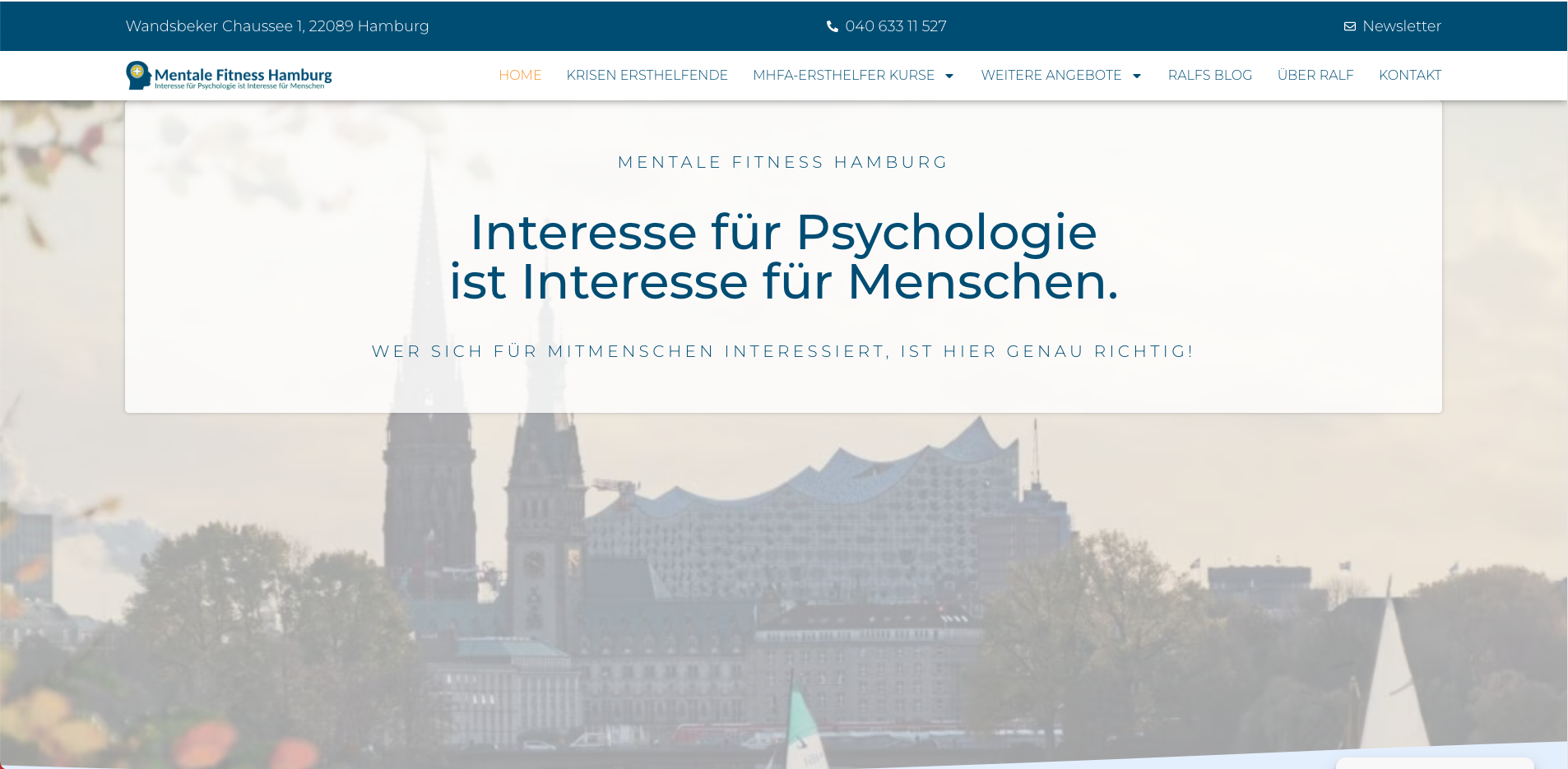 Mentale Fitness Hamburg Website